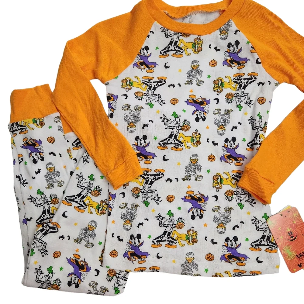 5T Toddler Boys Girls Mickey Mouse Minnie Mouse Halloween Pajamas Snug-Fit PJs